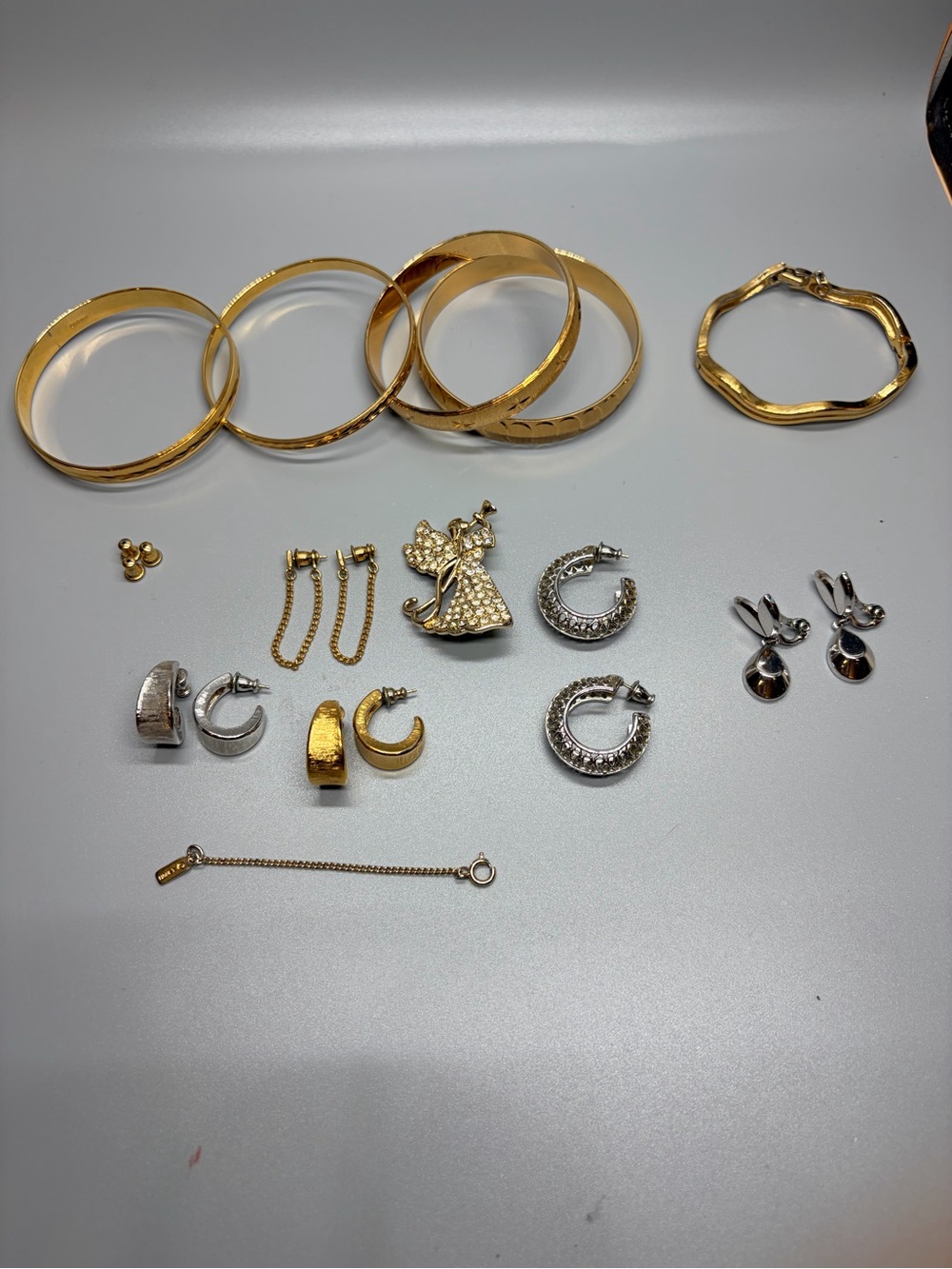 Monet Jewelry Lot Gold-Tone/Silver Tone Miscellaneous Earrings, Bracelets